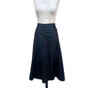 Leather Warehouse Genuine Leather Midi Skirt Womens size XS/S Vintage Goth